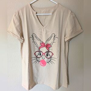 2/$18 NWOT Bubblegum Bunny Graphics Tee
